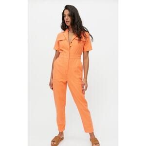 BDG from Urban Outfitters Lizzy Utility Jumpsuit in Vibrant Orange. Size XS